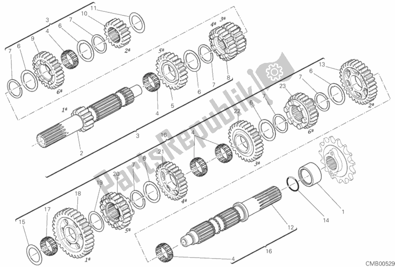 Todas las partes para Caja De Cambios de Ducati Hypermotard 950 USA 2020